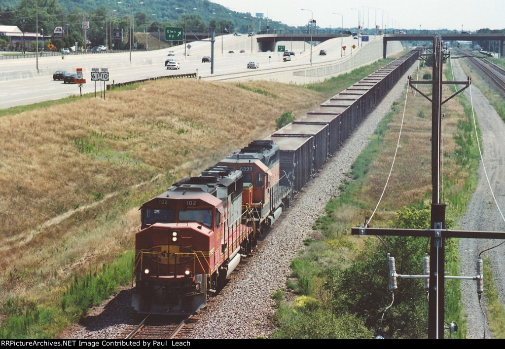 Westbound ballast train